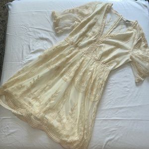 Size small lace cream dress